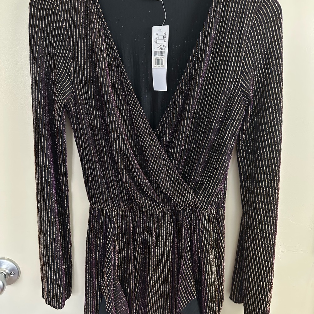 NWT Black and Gold Romper